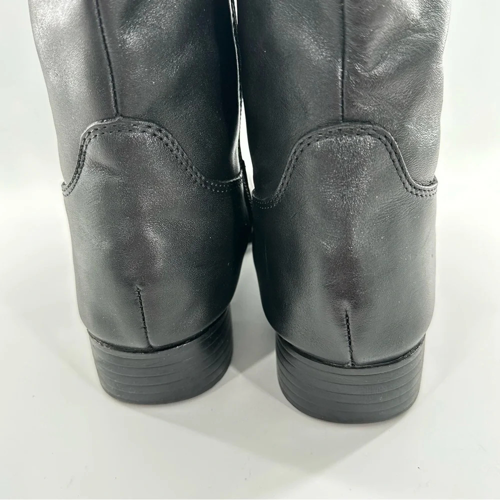 Lauren Ralph Lauren knee high boots 8 Sagira 2 black leather western equestrian - Picture 8 of 15